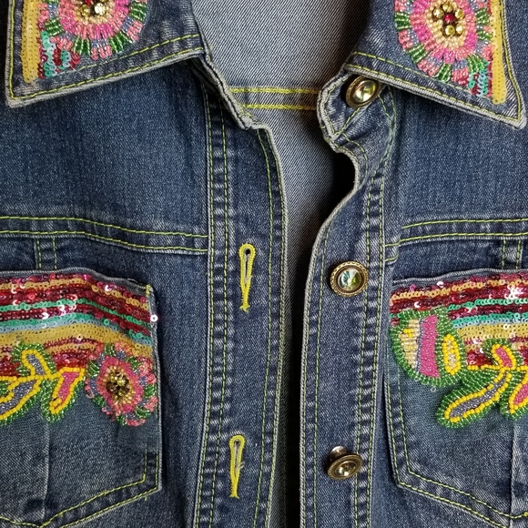 Cristina Denim Jacket Sz S Women's - Picture 5 of 6